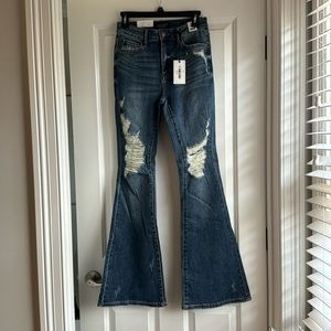NWT Judy Blue Country Roads Flare leg Jean LONG inseam